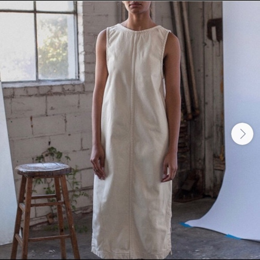 Aliya Wanek Cotton Canvas Reversible Midi Dress